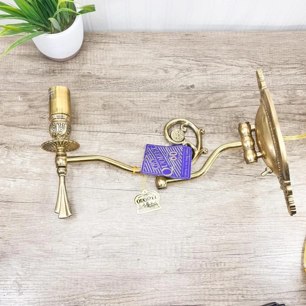 Brass Victorian‎ Wall Light: Gold Swing Arm Lighting